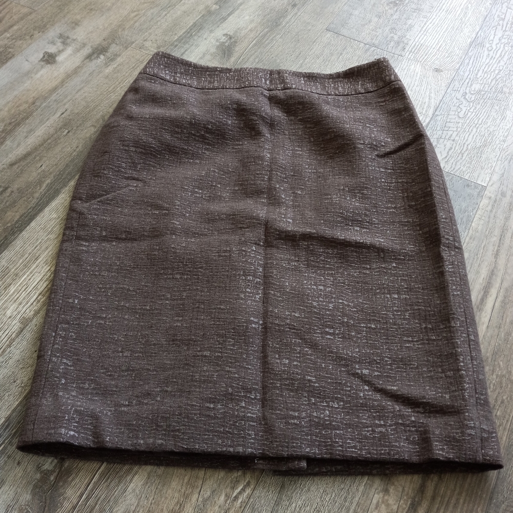 Ann Taylor Women's Reptile Textured Metallic Career Pencil Skirt